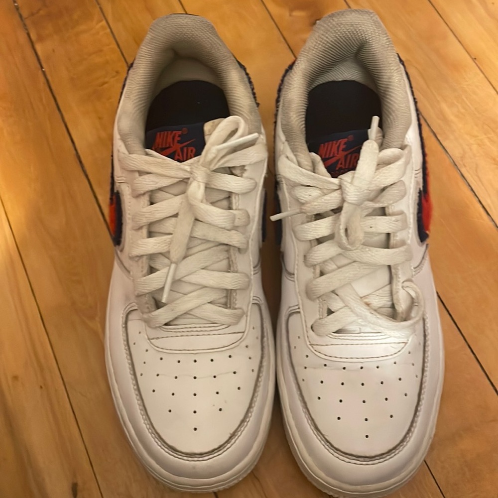 Nike Airforce 1 Low 3D chenille swoosh white red blue